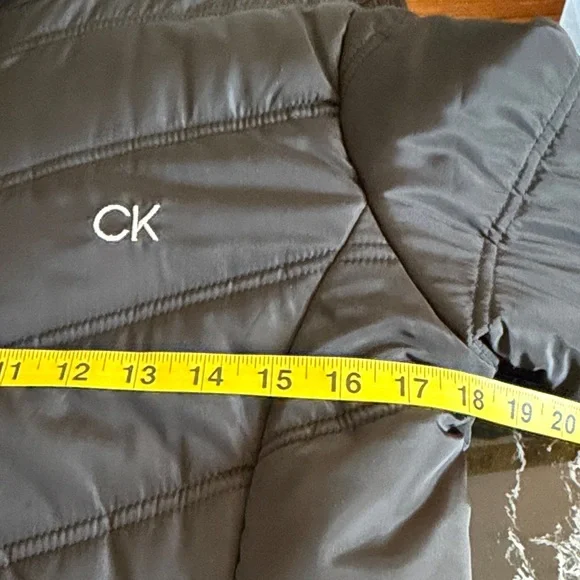 Calvin Klein Kids Black Puffer Coat with Fur Hood - Picture 16 of 16